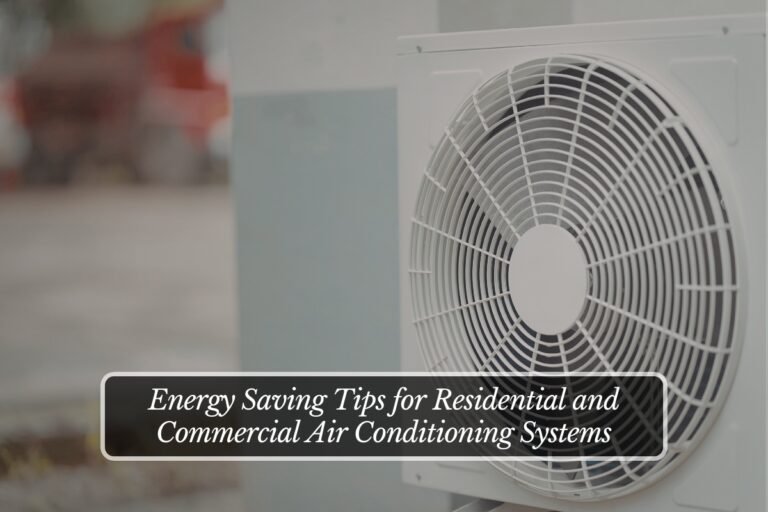 Energy Saving Tips for Residential and Commercial Air Conditioning Systems