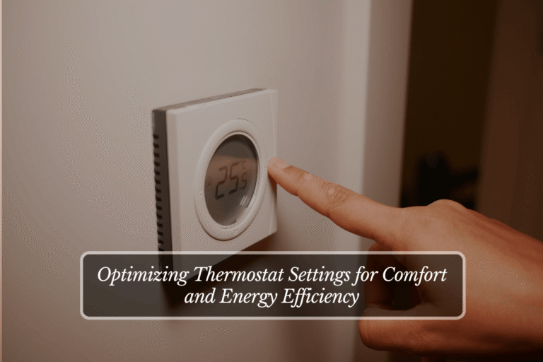 Optimizing Thermostat Settings for Comfort and Energy Efficiency