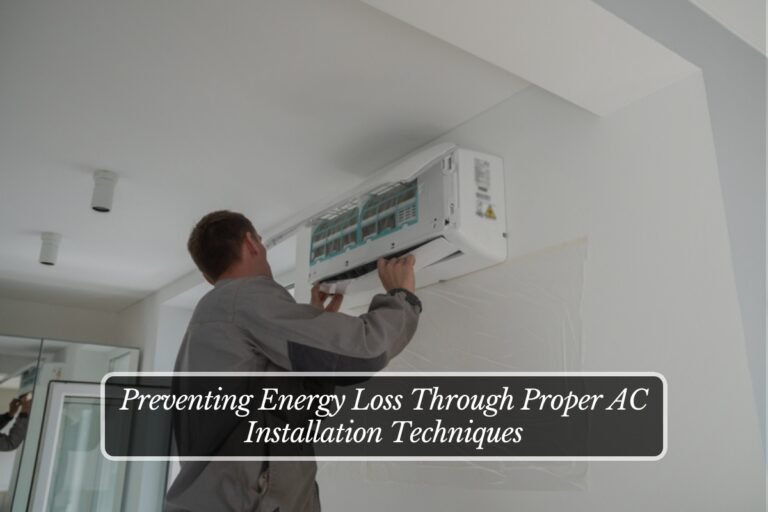 Preventing Energy Loss Through Proper AC Installation Techniques