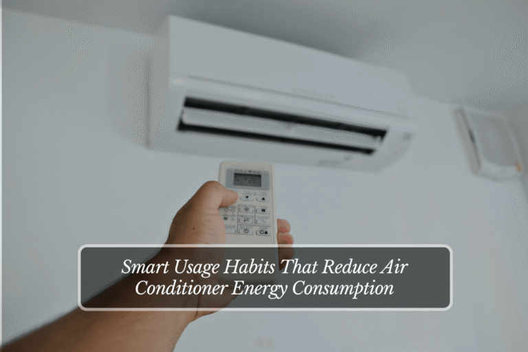 Smart Usage Habits That Reduce Air Conditioner Energy Consumption